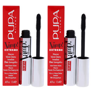 Vamp! Extreme Mascara - 010 Extra Black - Pack of 2 by Pupa Milano Women 0.4 oz